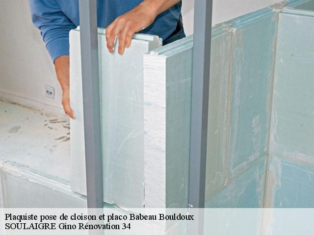 Plaquiste pose de cloison et placo  babeau-bouldoux-34360 SOULAIGRE Gino Rénovation 34