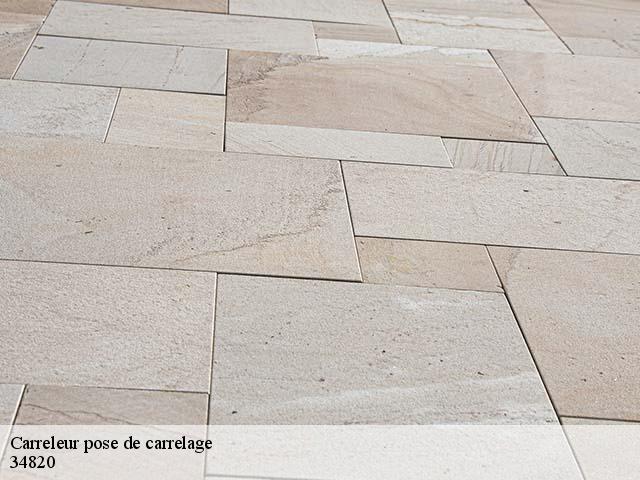 Carreleur pose de carrelage  34820