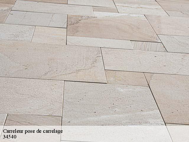 Carreleur pose de carrelage  34540